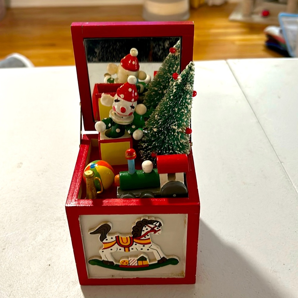 Enesco jack in the box vintage christmas